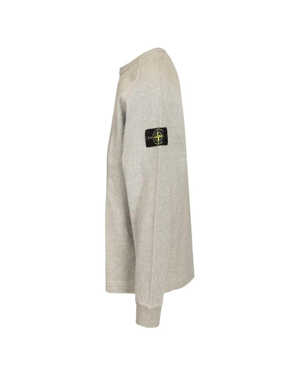 Stone Island White Melange Sweatshirt for men