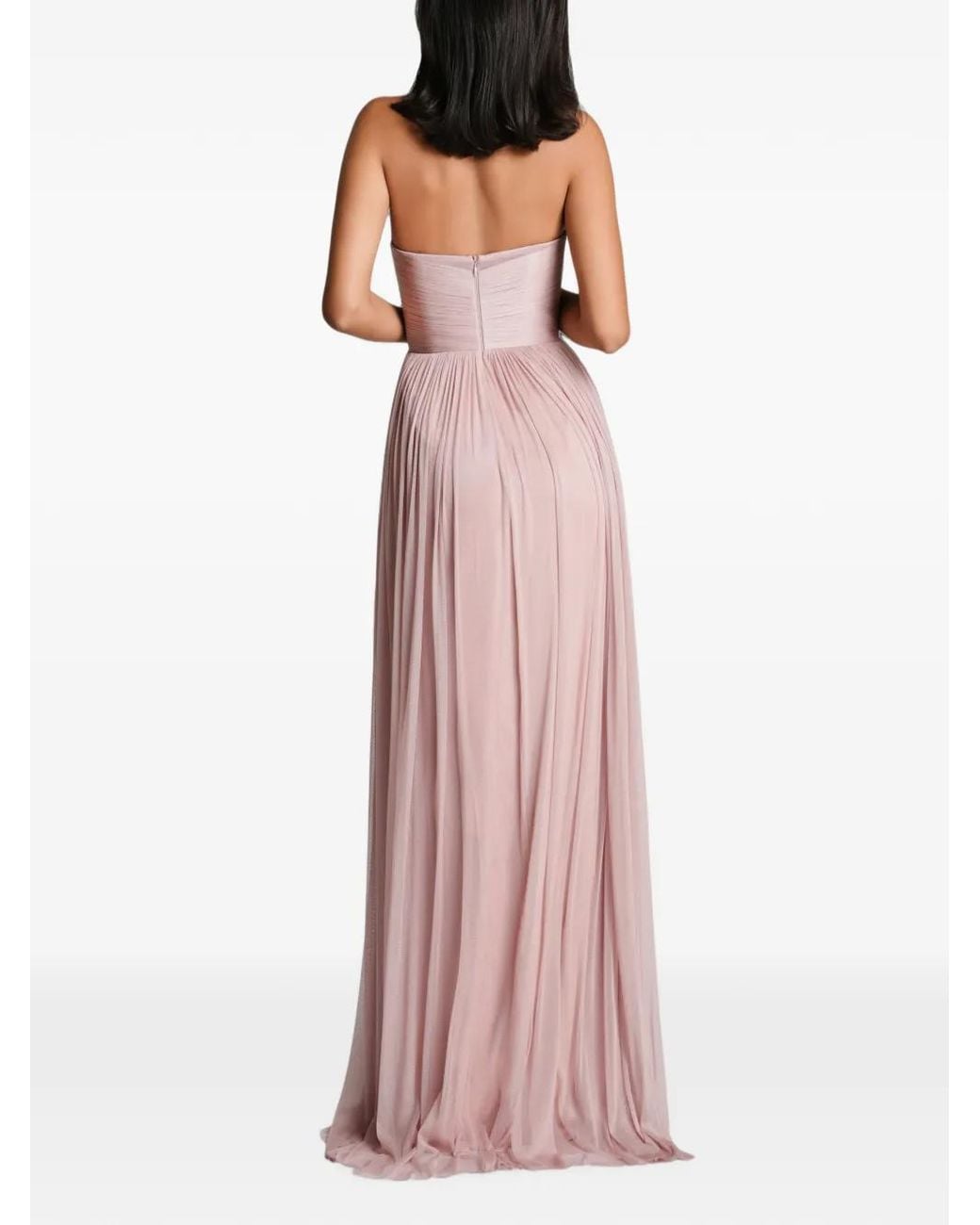 IMROSKA Purple Sweet 18 Strapless Draped Maxi Gown Dress