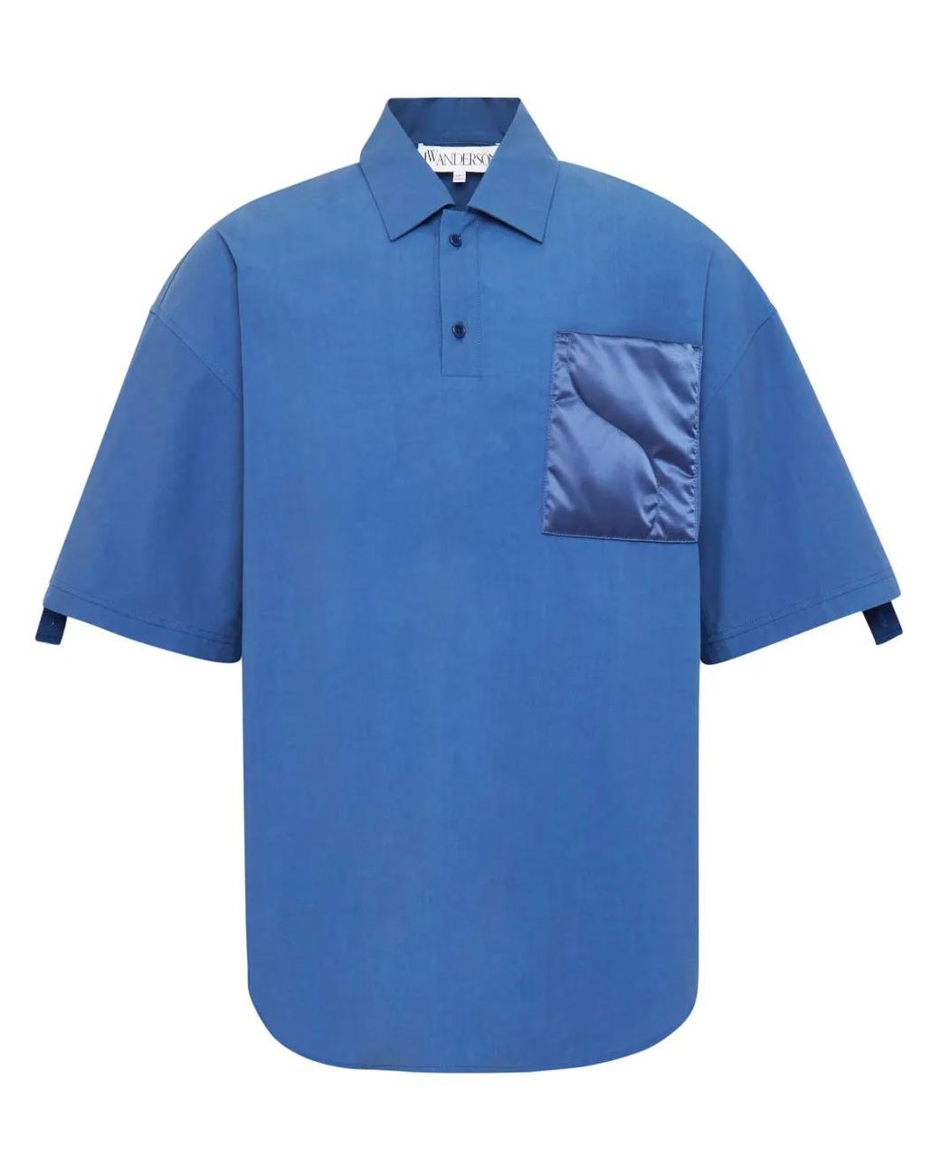 J.W. Anderson Blue Quilted-Pocket Polo Shirt for men