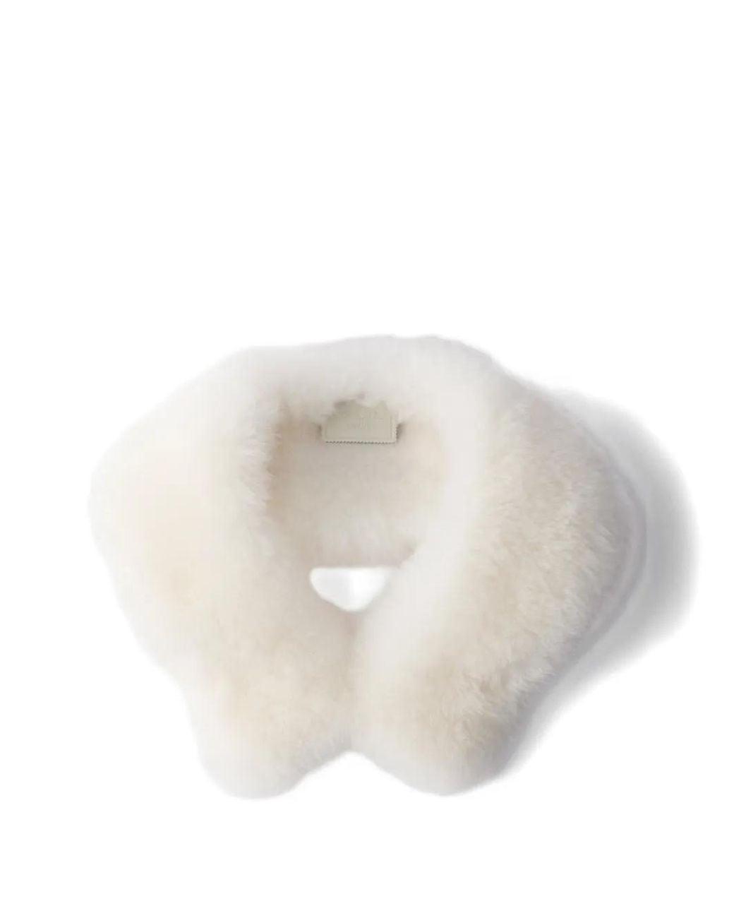 Prada White Goat-Fur Collar
