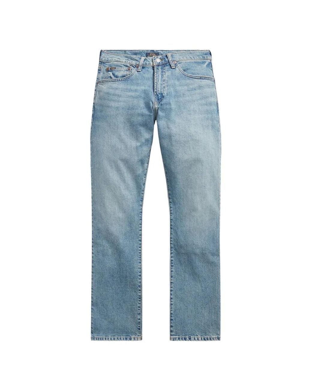 Polo Ralph Lauren Blue Faded-Effect Straight-Leg Jeans for men