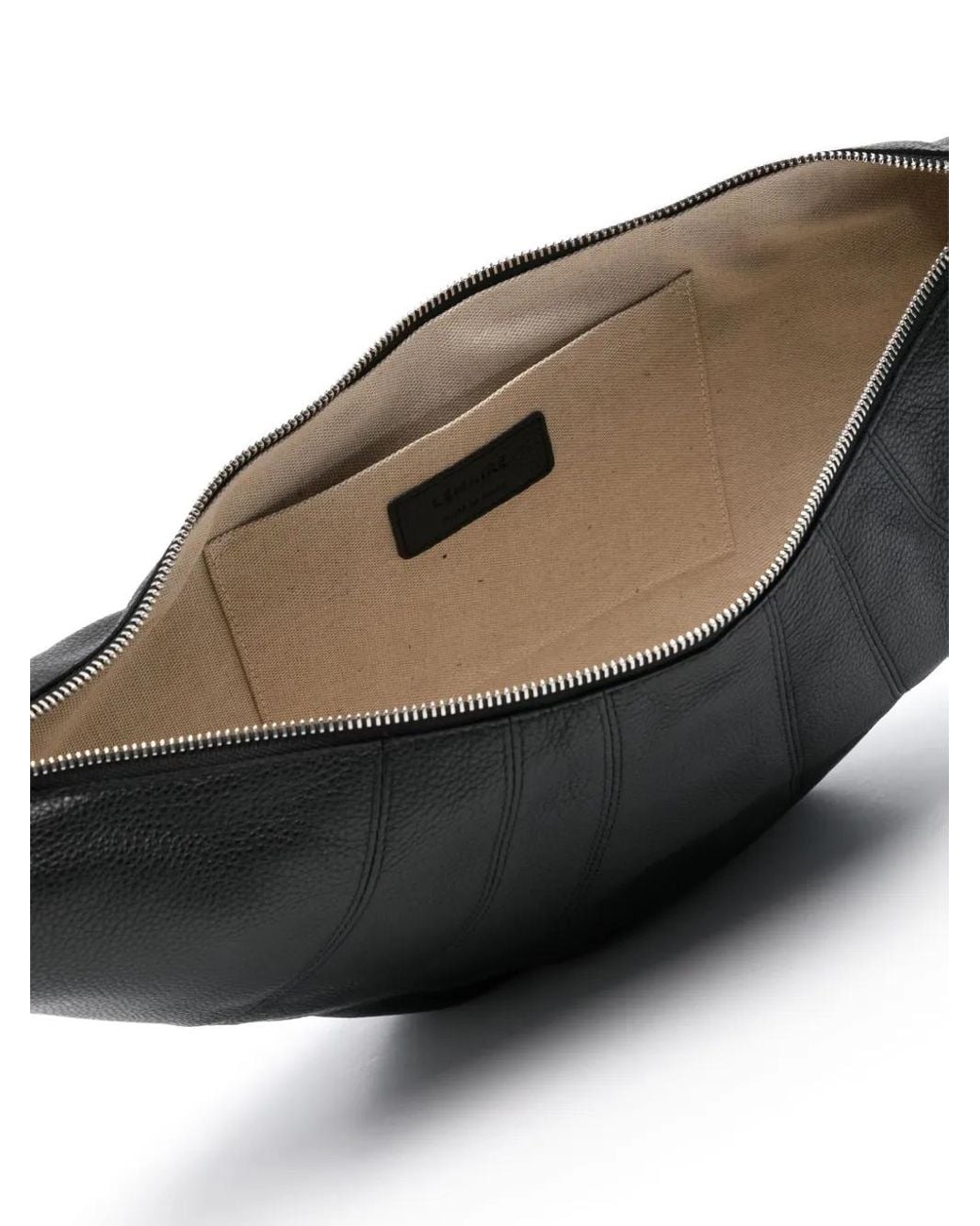 Lemaire Black Croissant Medium Leather Shoulder Bag for men