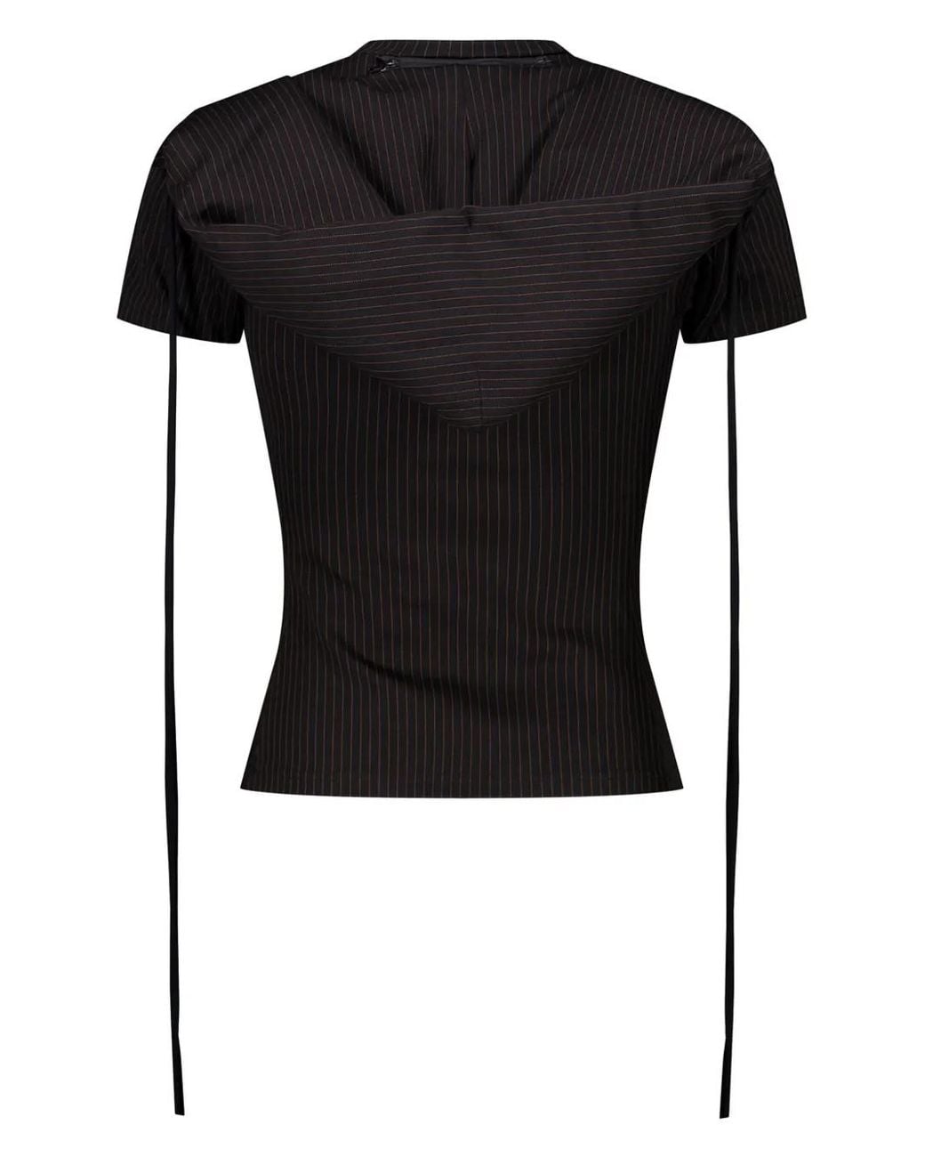 OTTOLINGER Black T-Shirt À Capuche Détachable