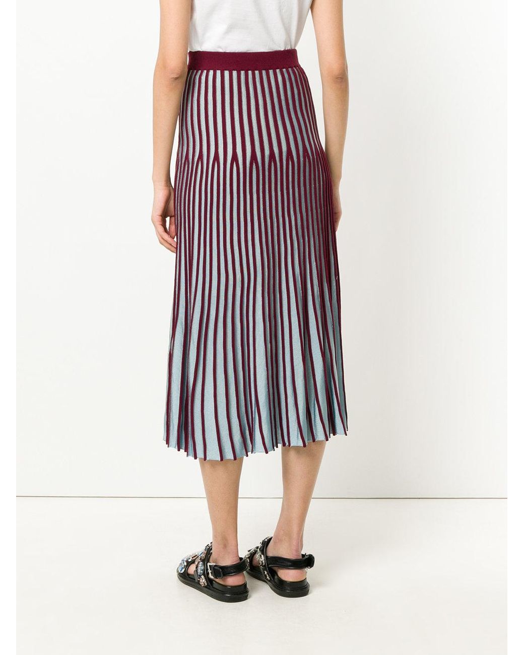 Kenzo striped sale knit skirt