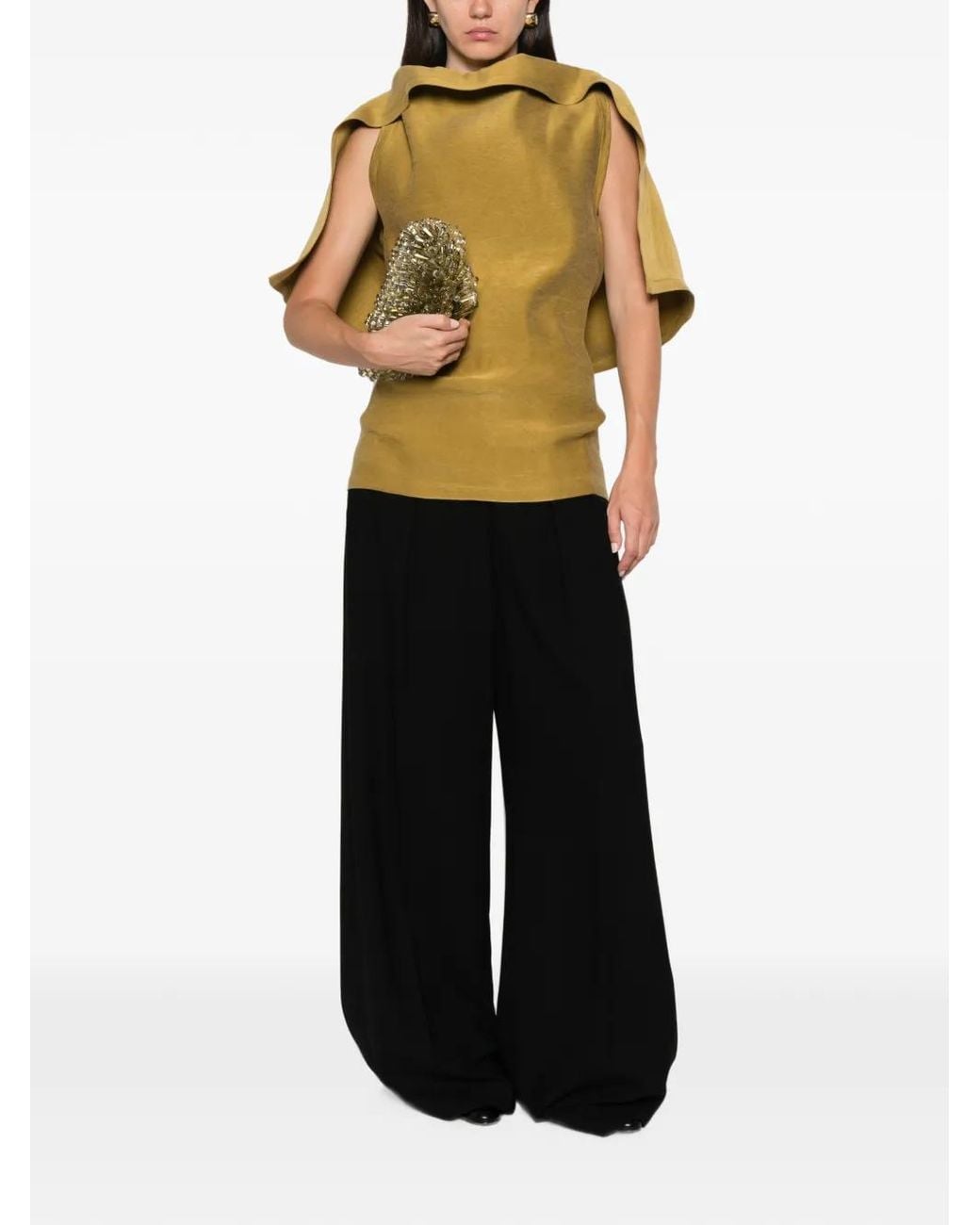 Magda Butrym Yellow Blouse À Dos Ouvert