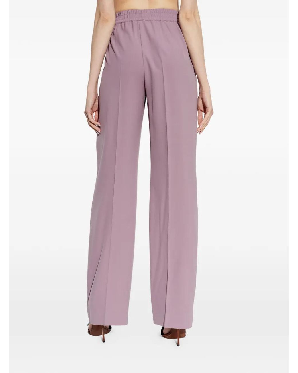 Dolce & Gabbana Purple Elasticated-Waistband Trousers