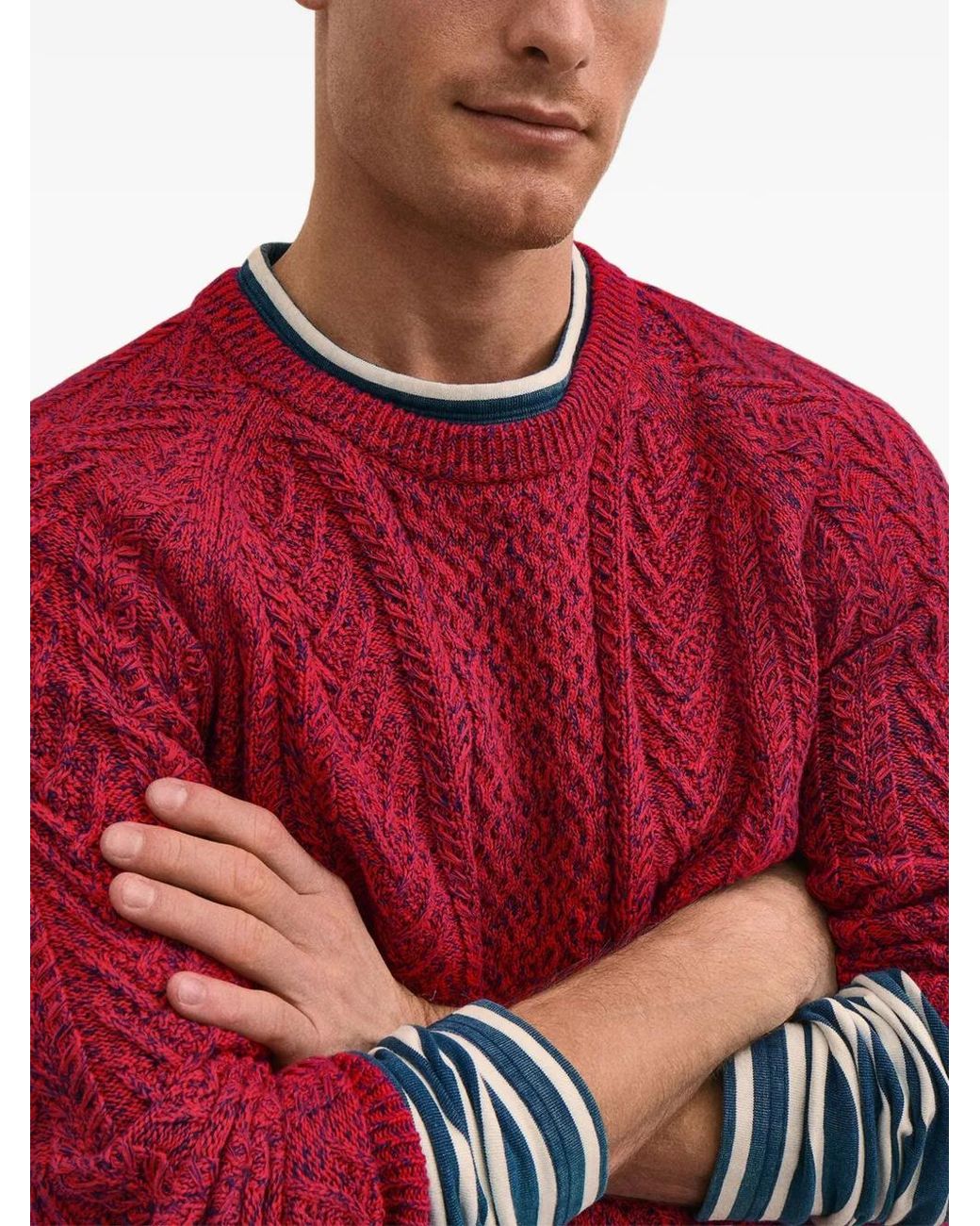Brooks Brothers Red Fisherman Crewneck Sweater for men