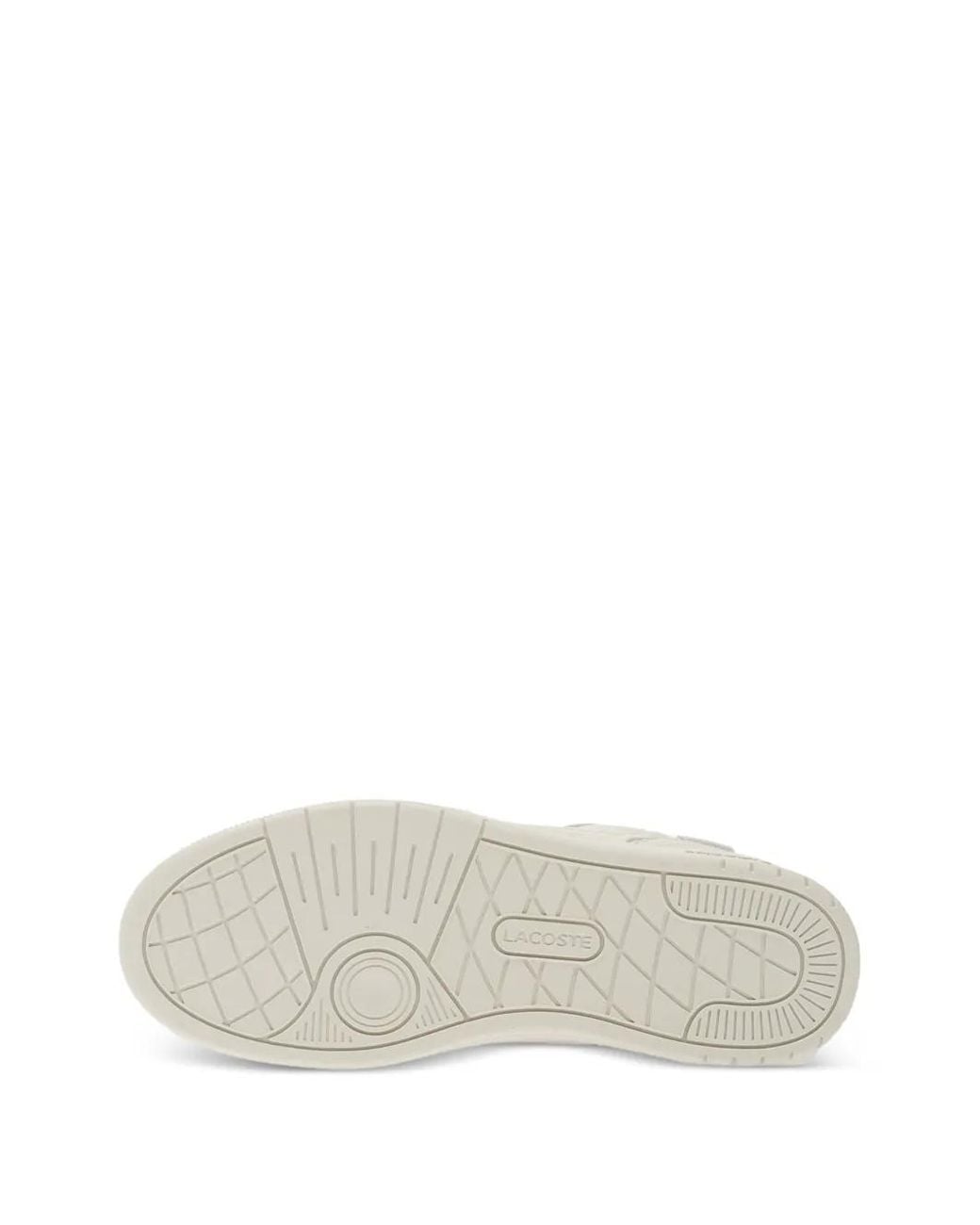 Lacoste White T-Clip Shield Logo-Embossed Leather Sneakers for men