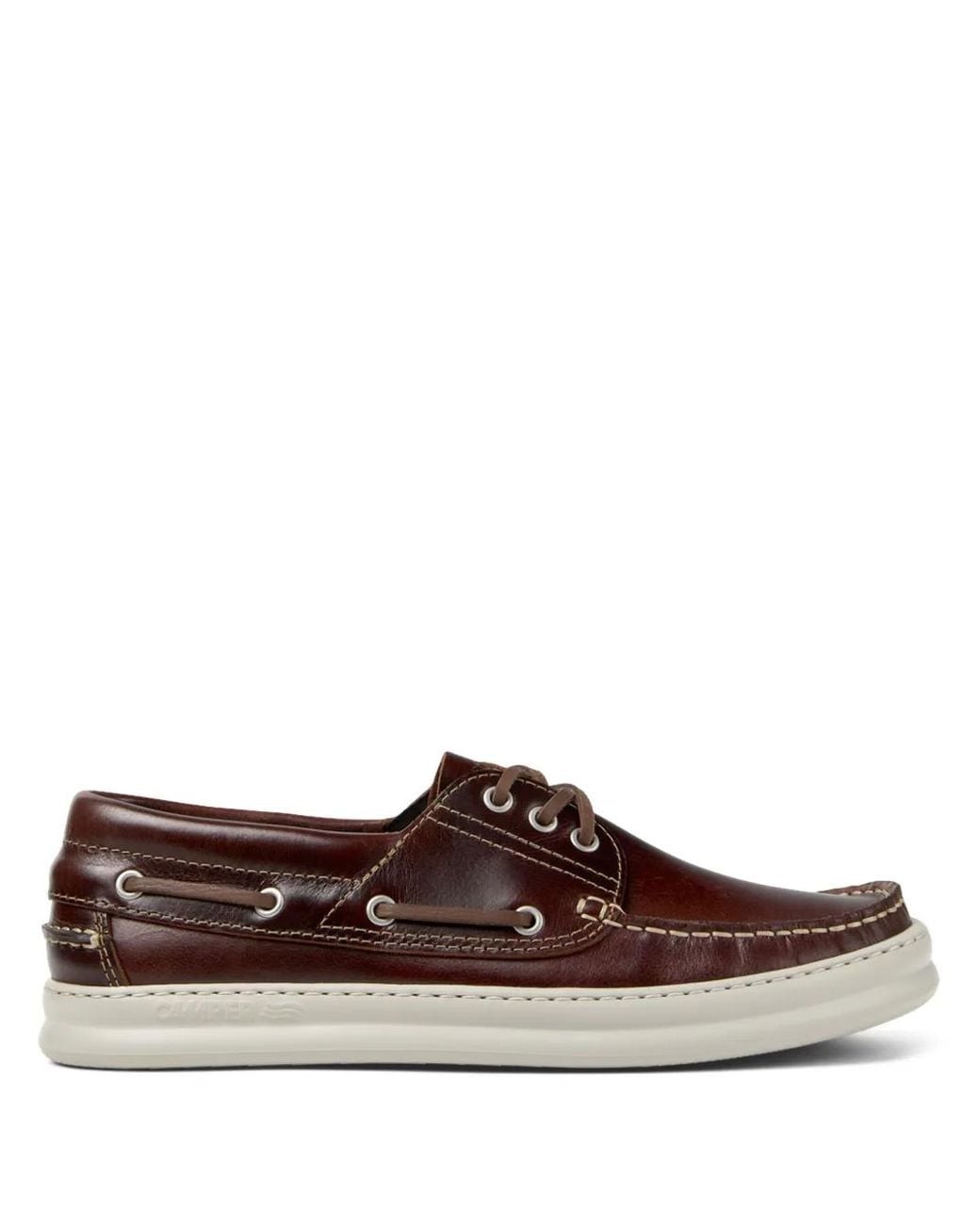 Camper Brown Leather Stringed Shoes for men