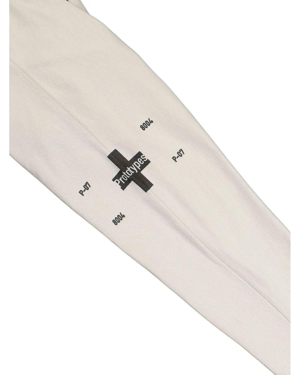 PROTOTYPES White Waffle Twisted Hoodie for men