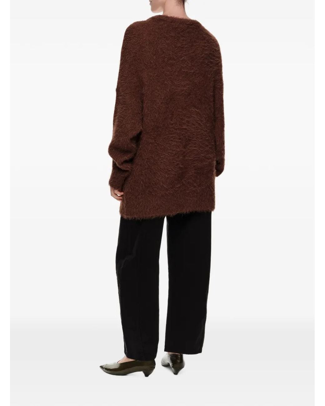 Bimba Y Lola Brown Long Fur Cardigan