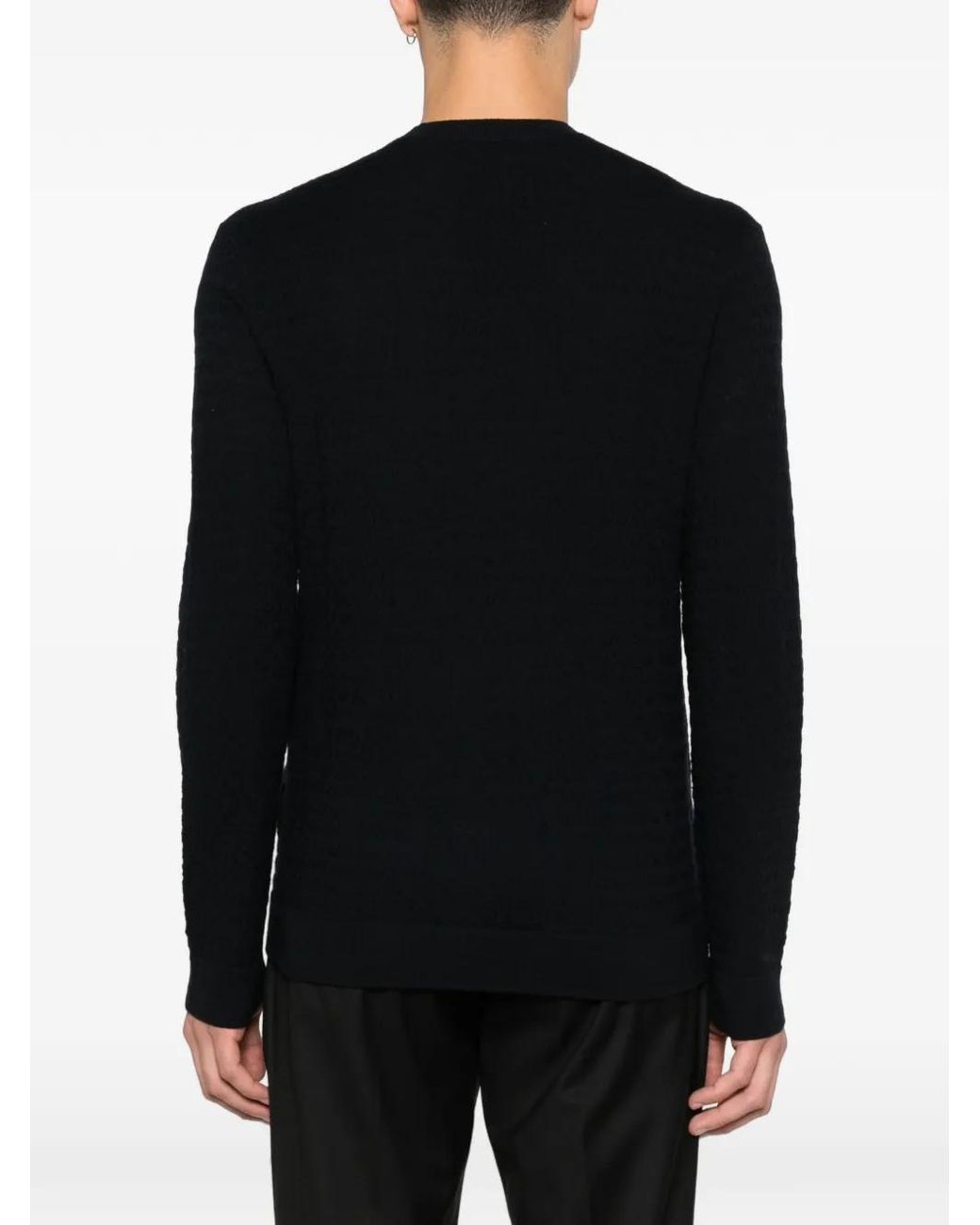 Emporio Armani Black Logo-Embossed Top for men