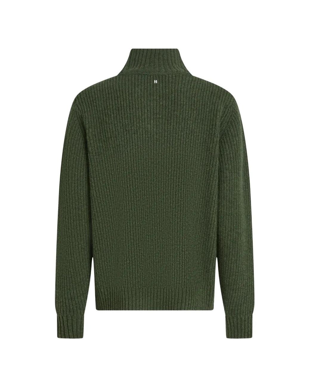 Karl Lagerfeld Green Half-Zip Turtleneck Sweater for men