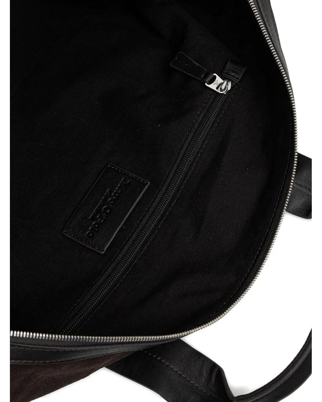 Marc O' Polo Black Suede Top-Handle Travel Bag for men