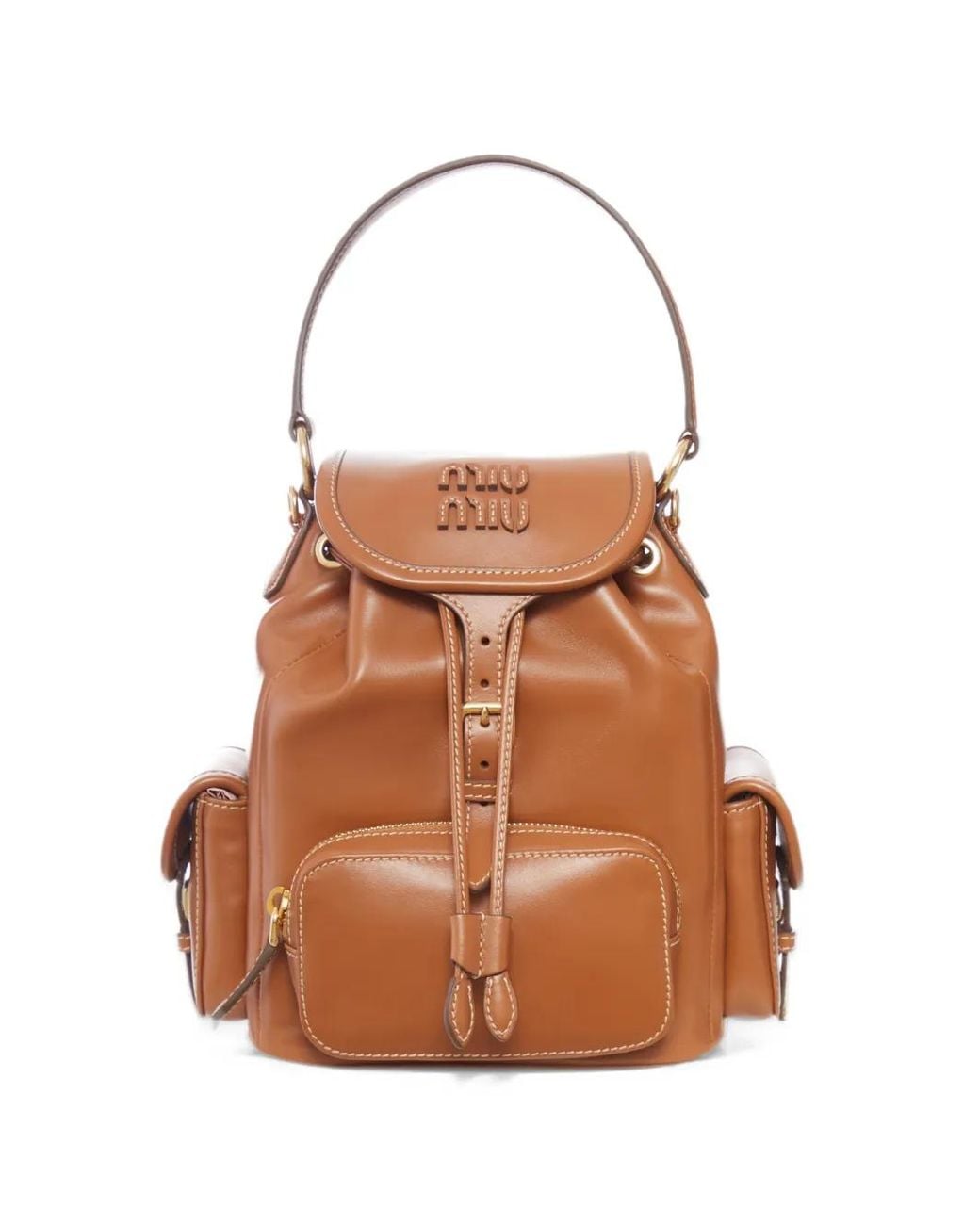 New Balance Brown Leather Backpack