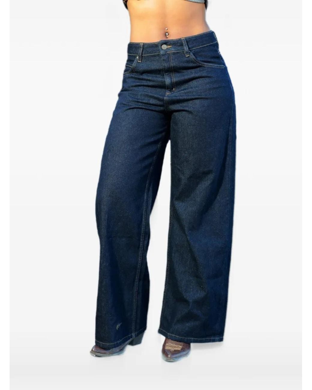 SOEUR & FRÈRES Blue Le Wide Leg Jeans