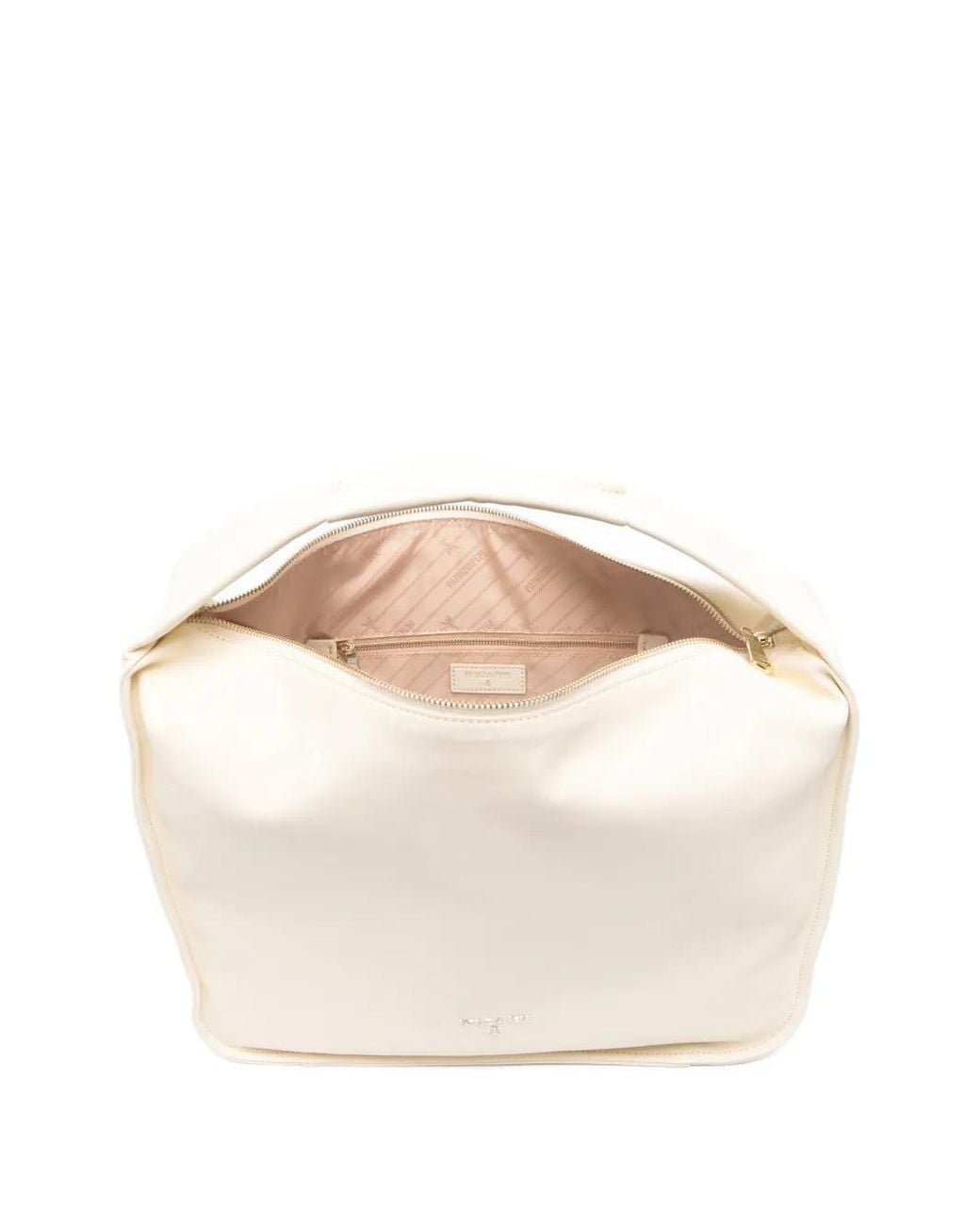 Patrizia Pepe Natural Large Leather Shoulder Bag