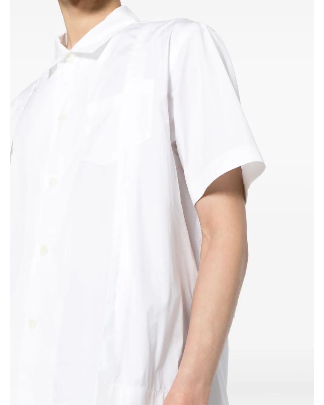 Sacai White Cotton Poplin Shirt for men