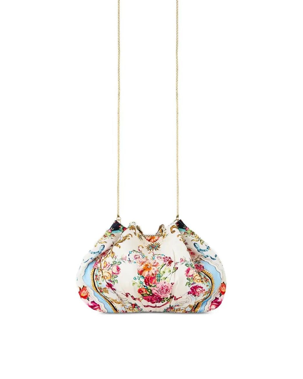 Camilla White Pochette À Fleurs