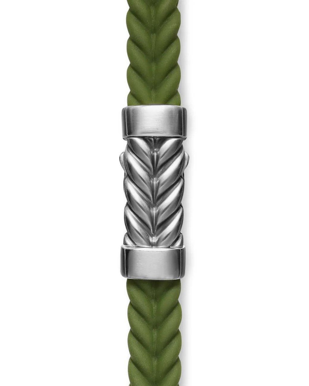 David Yurman Green Sterling Chevron Bracelet (6Mm) for men