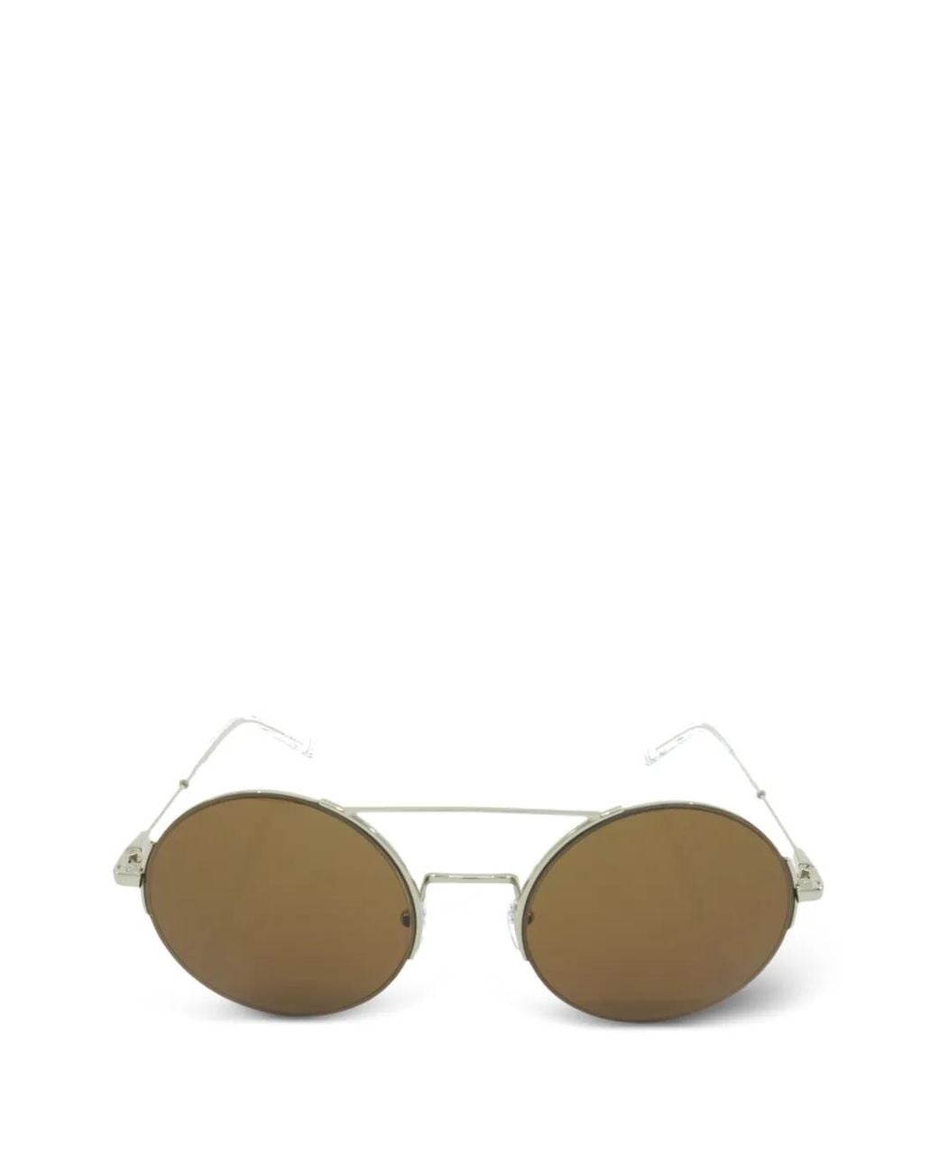 MCM Metallic Double-Bridge Round-Frame Sunglasses for men