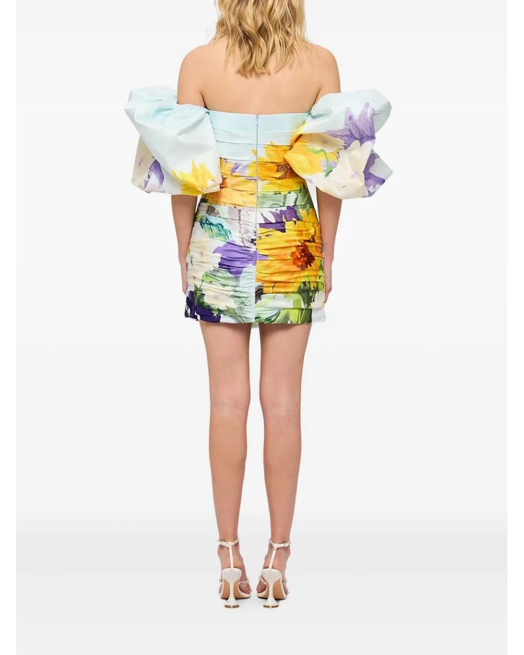 chinese dress ladies Claudia Tie Neck Midi Dress - Lemon by Leo & Lin for Hire main image 0