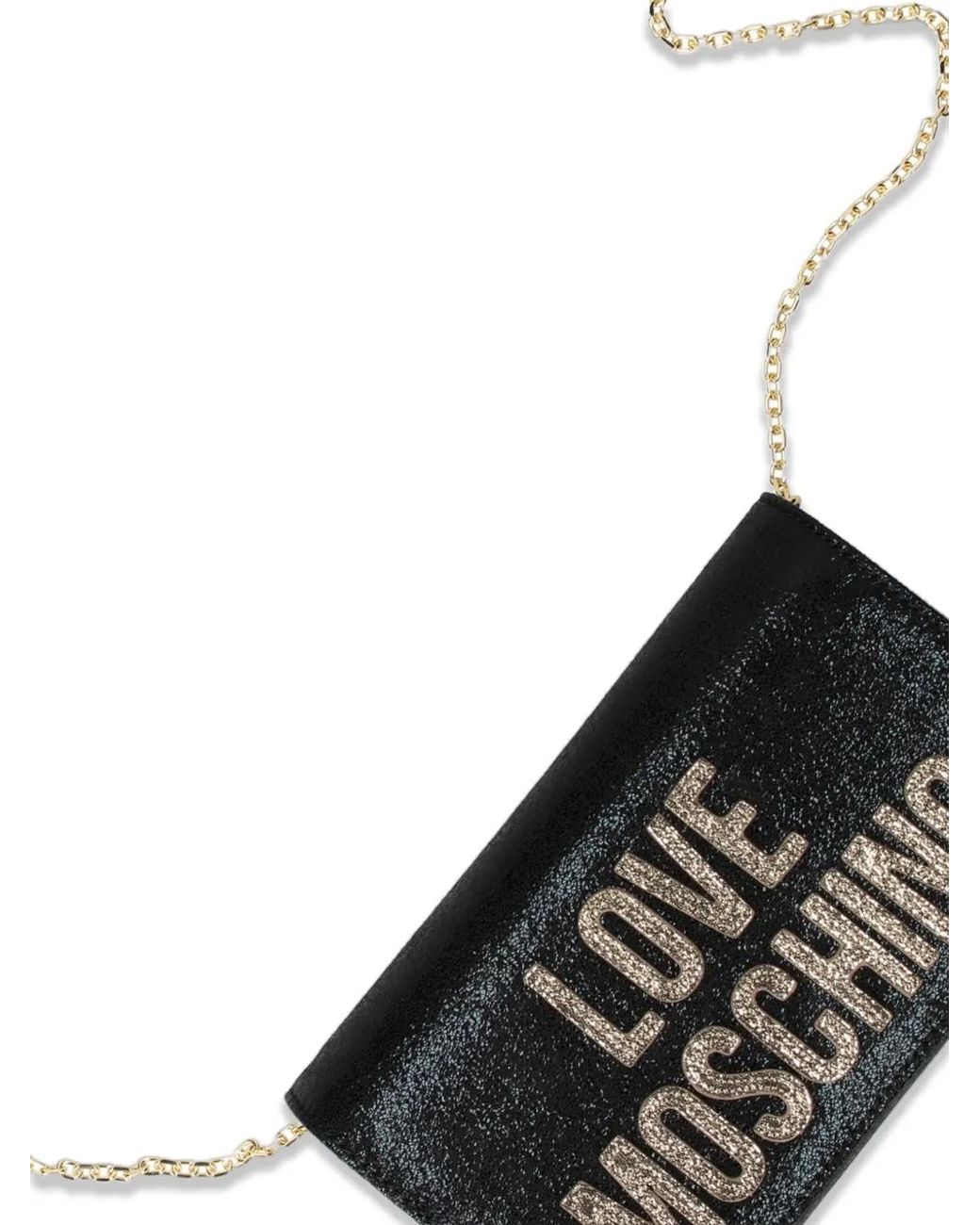 Love Moschino Black Logo-Embellishment Crossbody Bag