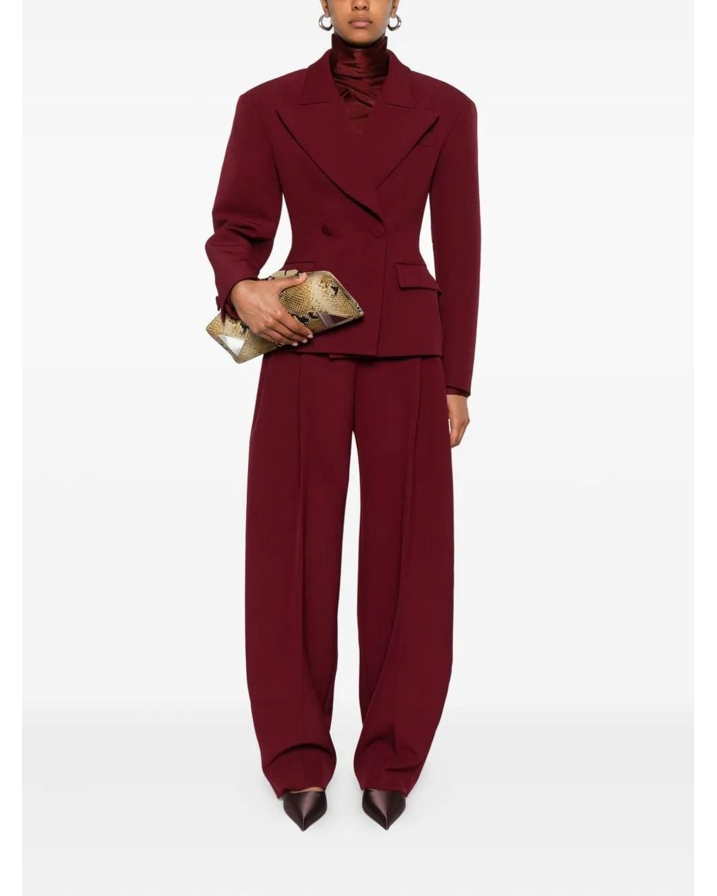 ANDAMANE Red Double-Breasted Jacket