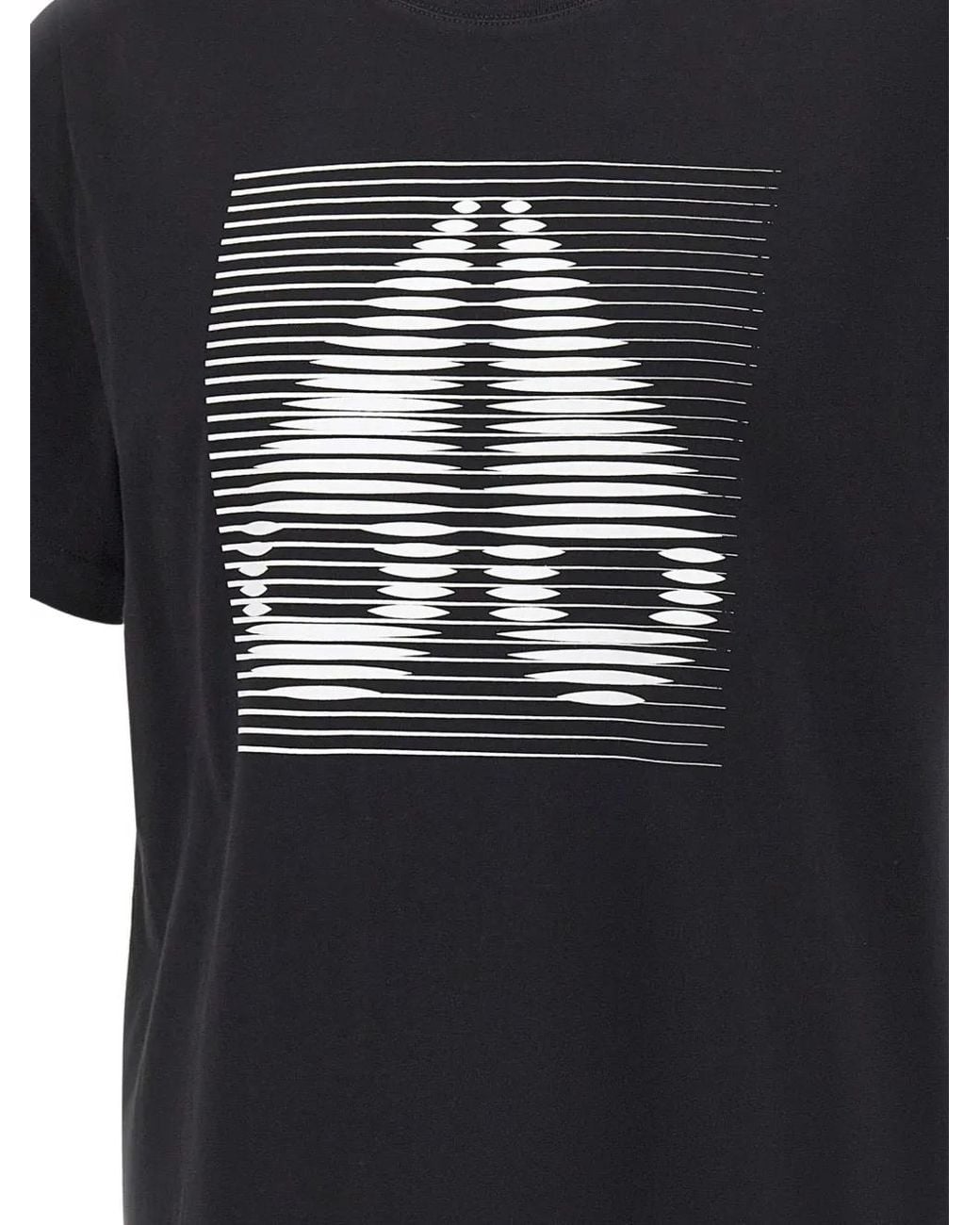Camiseta con logo estampado Moose Knuckles de hombre de color Black