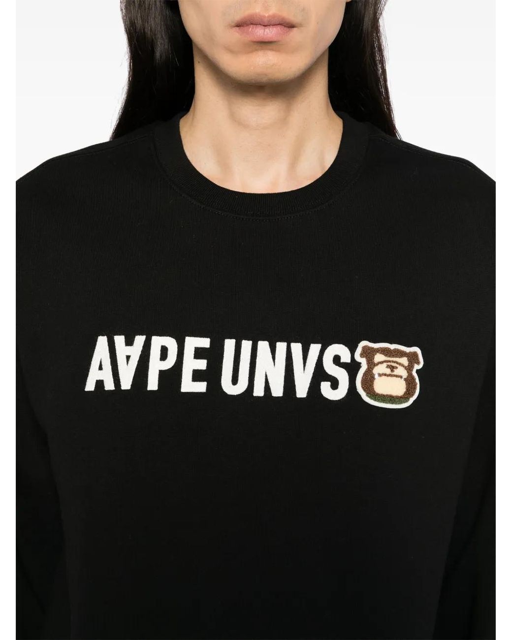 Aape By A Bathing Ape Black Logo Sweatshirt for men