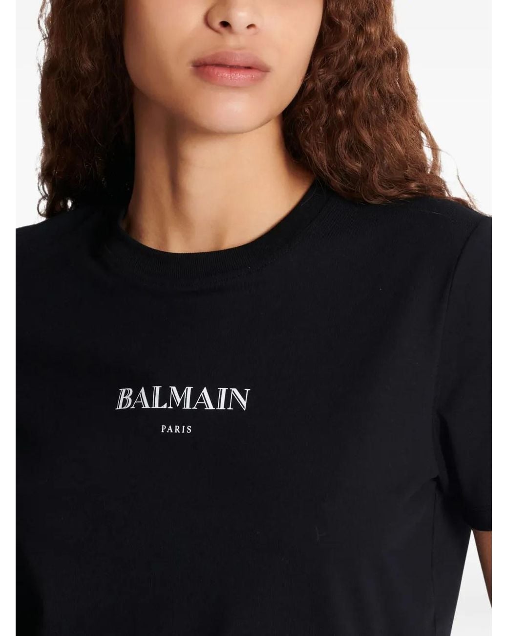 Balmain Black T-Shirt With Print