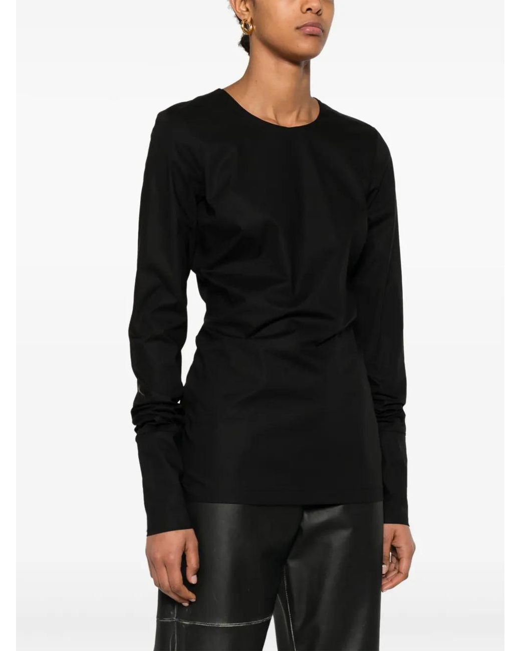 Thelatest Black Poplin Blouse