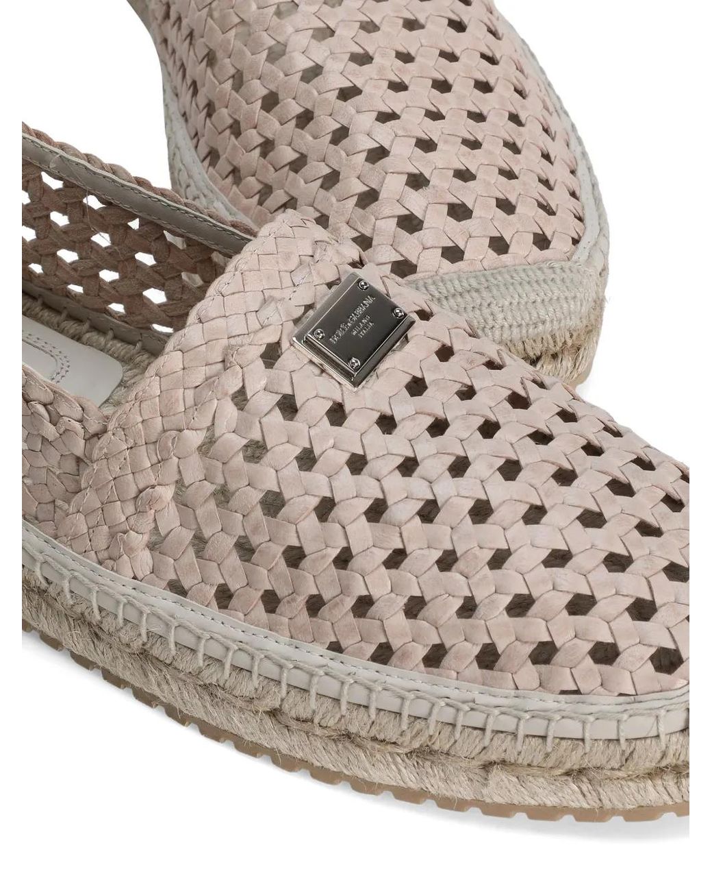 Dolce & Gabbana Espadrilles Mit Webmuster in Natural für Herren