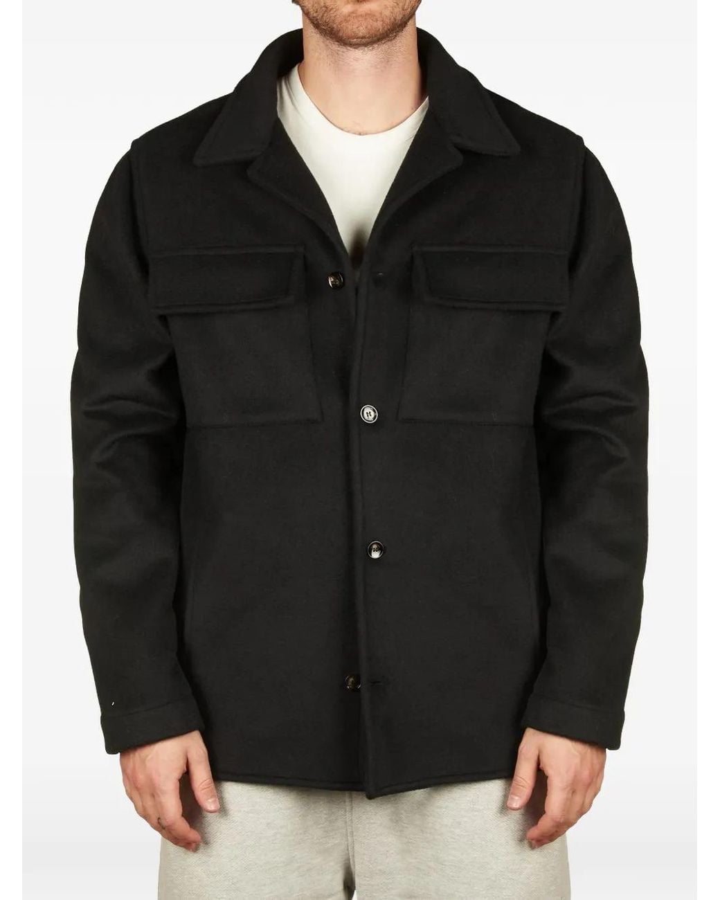 Michael Coal Black Single-Breasted Jacket for men