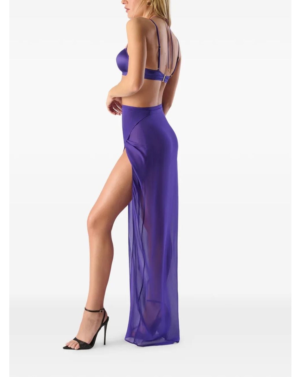 Maison Close Purple Fever Wrap Maxi Skirt