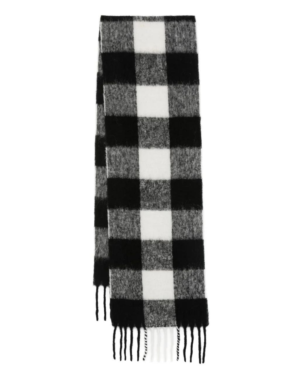 WRSTBHVR Black Rania Fringed-Edge Scarf for men