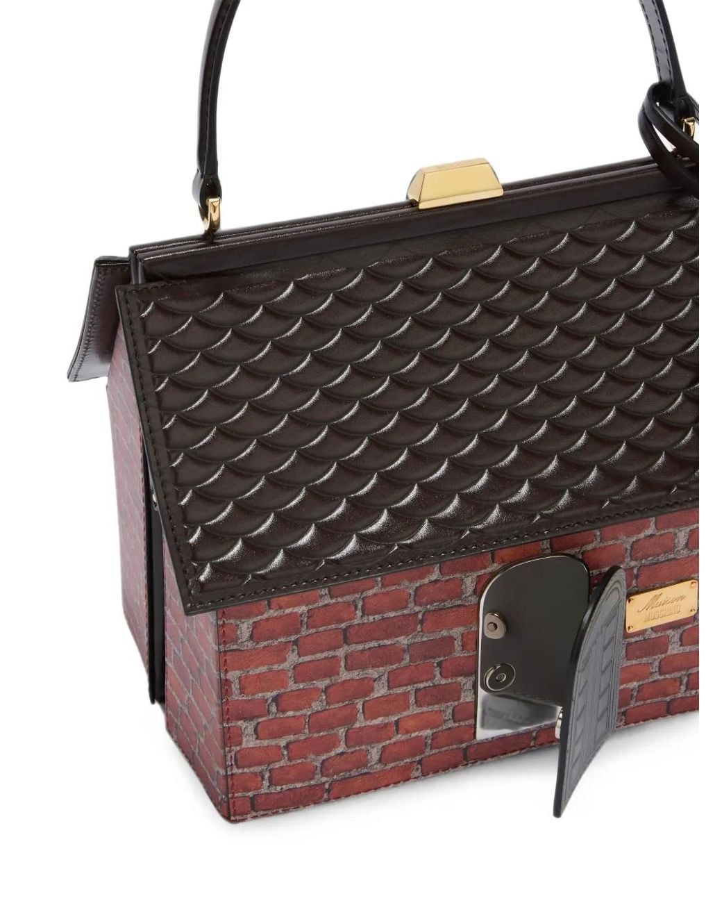Borsa Tote Casetta di Moschino in Black