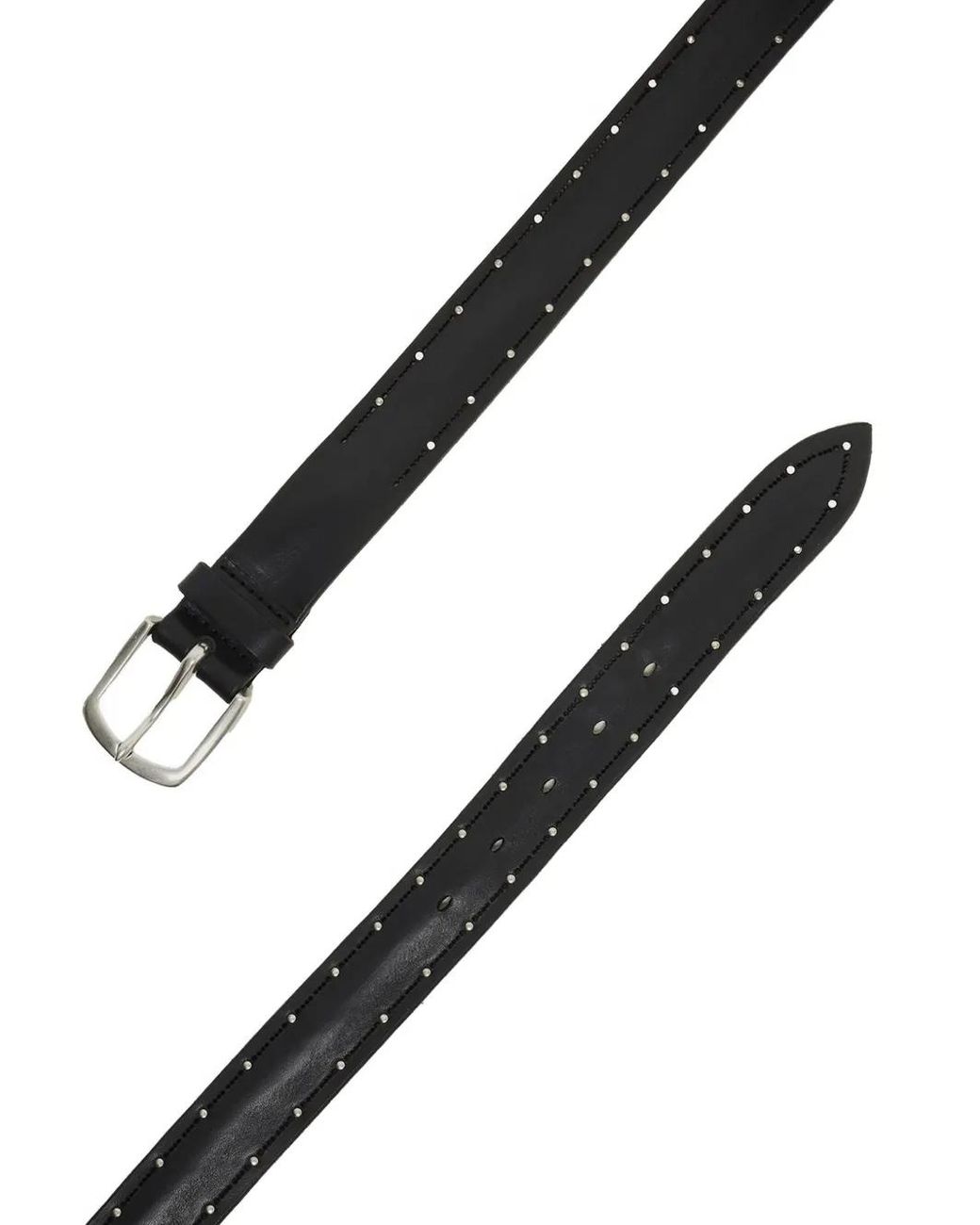 Orciani Black Studded Belt for men