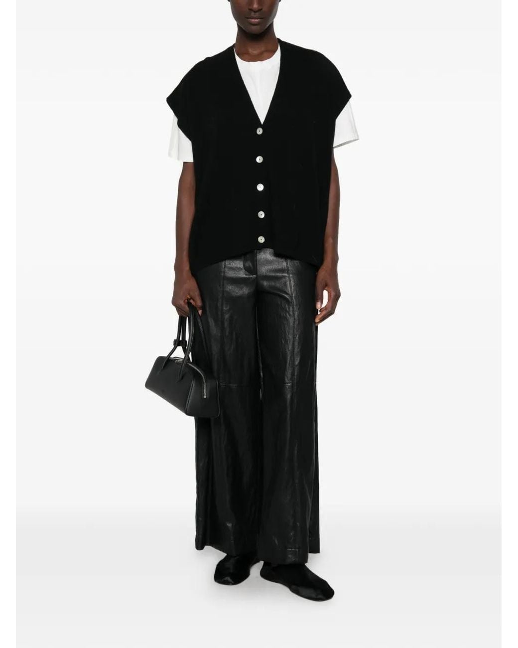 Dixie Black V-Neck Button-Up Cardigan