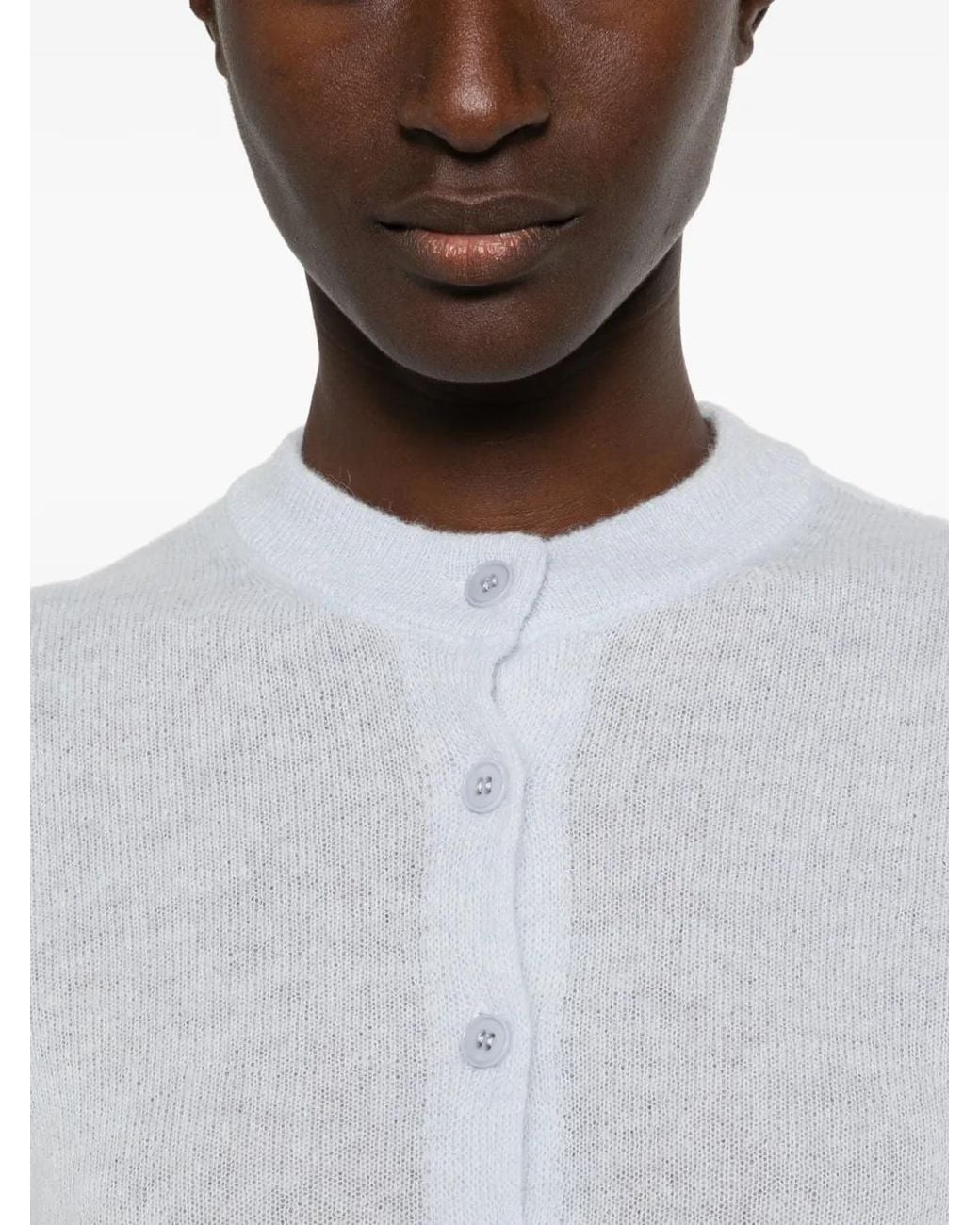Drykorn White Daryani Short-Sleeve Cardigan