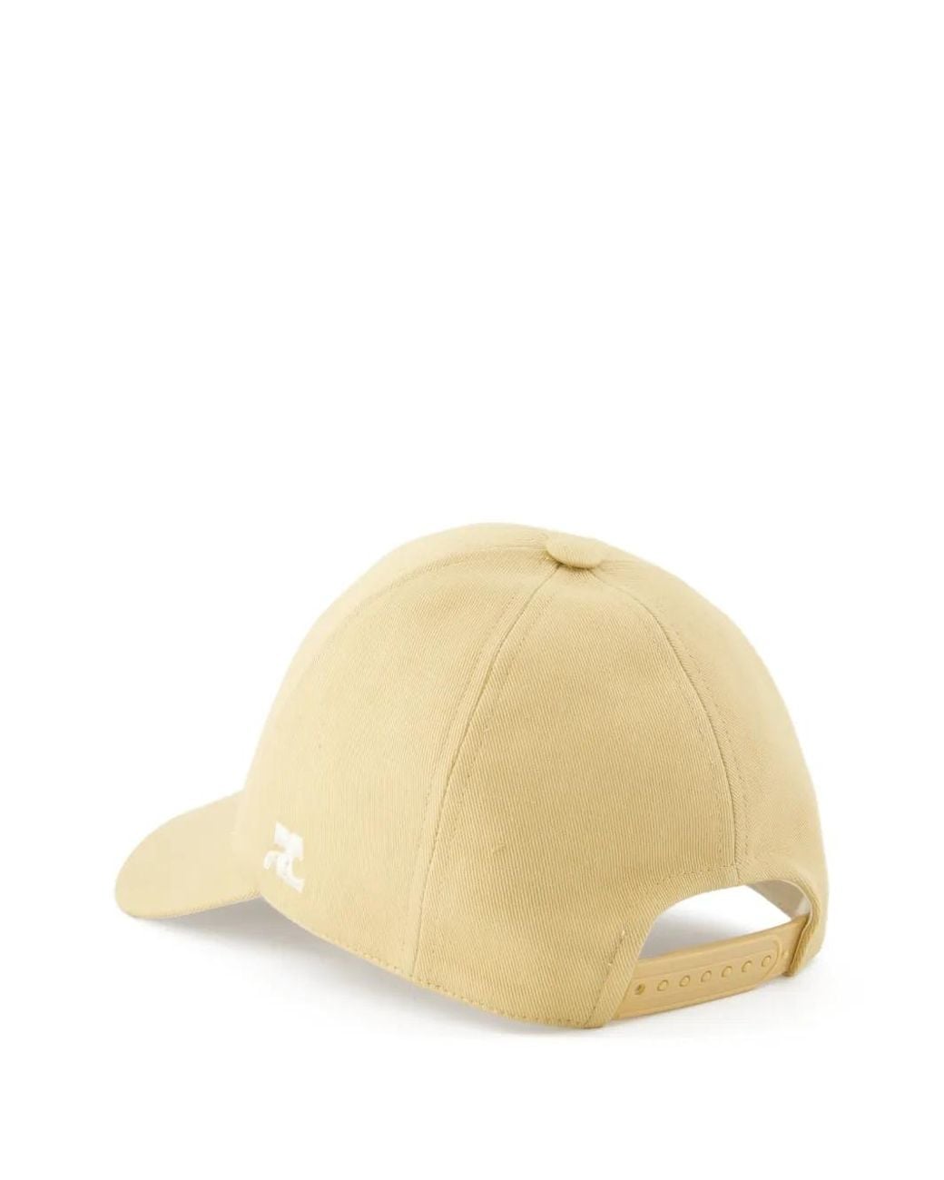 Courreges Natural Casquette À Patch Logo