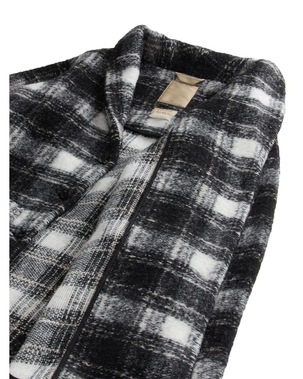Woolrich Black Gentry Checked Overshirt