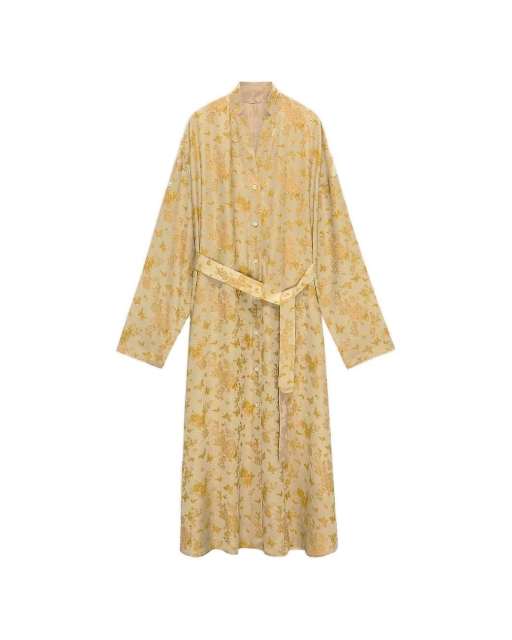 Shanghai Tang White Tang Jacquard Silk Coat