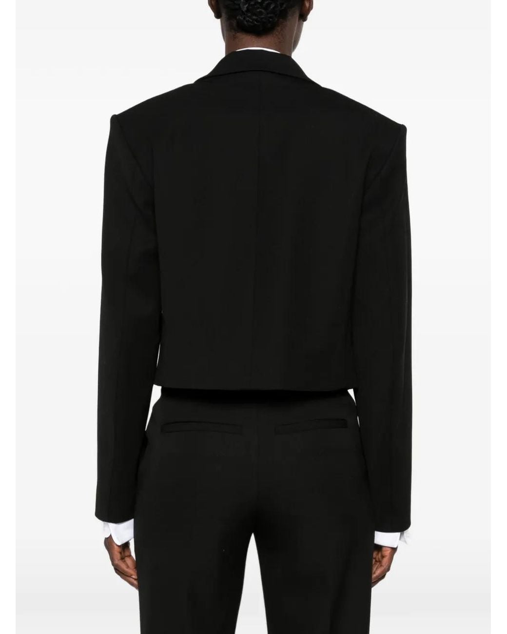 Seafarer Black Liv Double-Breasted Cropped Blazer