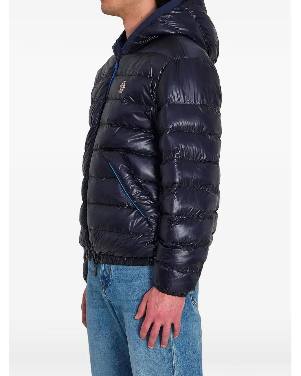 Moncler Blue Veste Réversible Berguns À Capuche for men