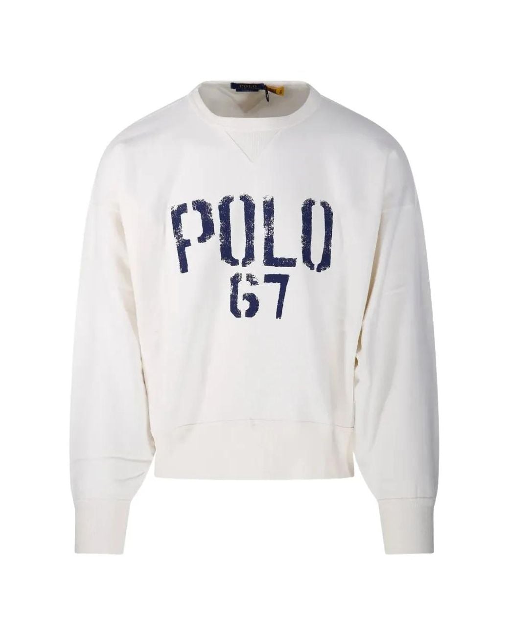 Polo Ralph Lauren White Logo-Print Sweatshirt for men