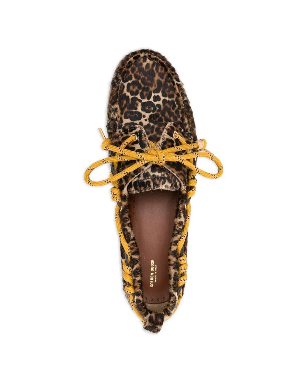 Golden Goose Deluxe Brand White Leopard-Print Loafers for men