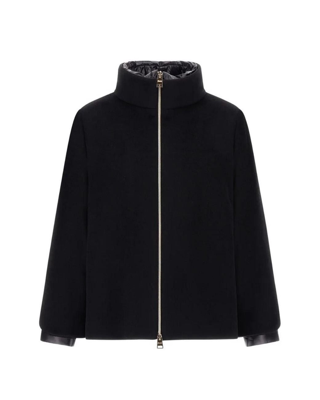 Herno Black Cashmere Cape