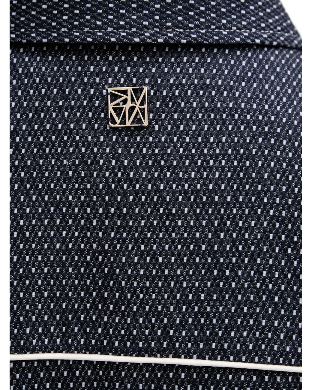 Mos Mosh Blue Patterned Button-Up Jacket