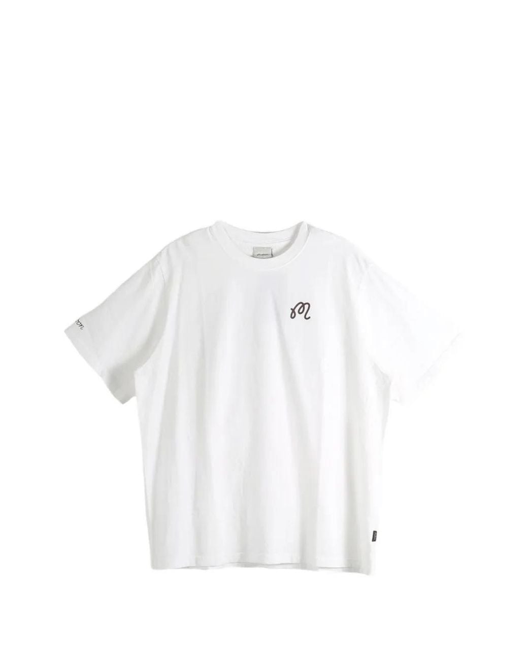 Malbon Golf White Logo-Print Graphic-Back T-Shirt for men